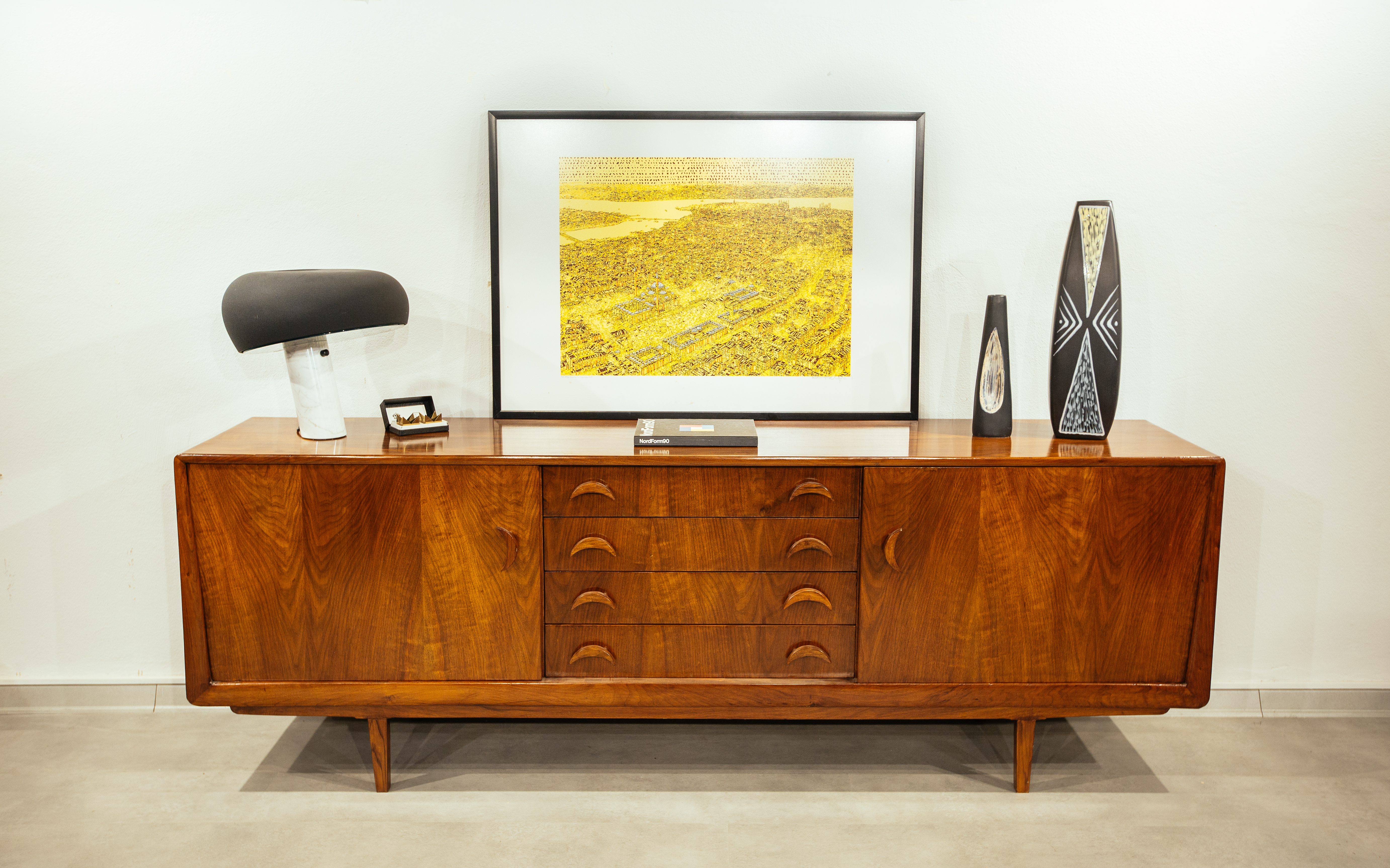 1970s, ceviz ağacı konsol 